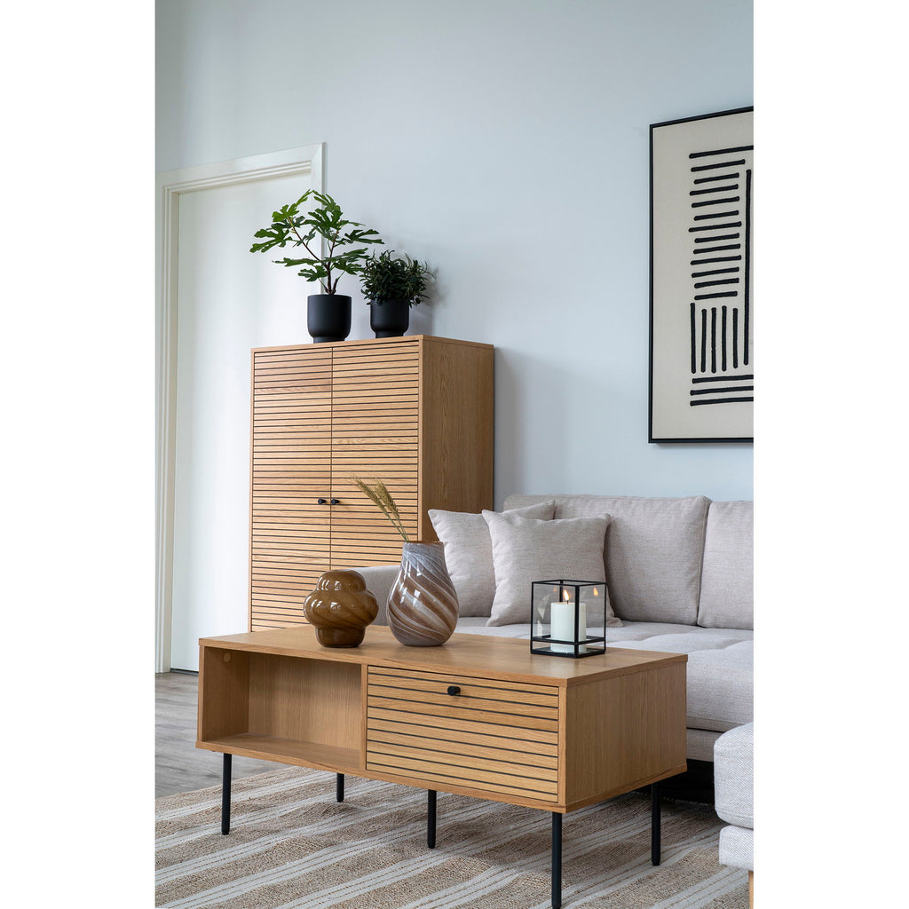 Vase - Vase, glass, brown ø16x23 cm