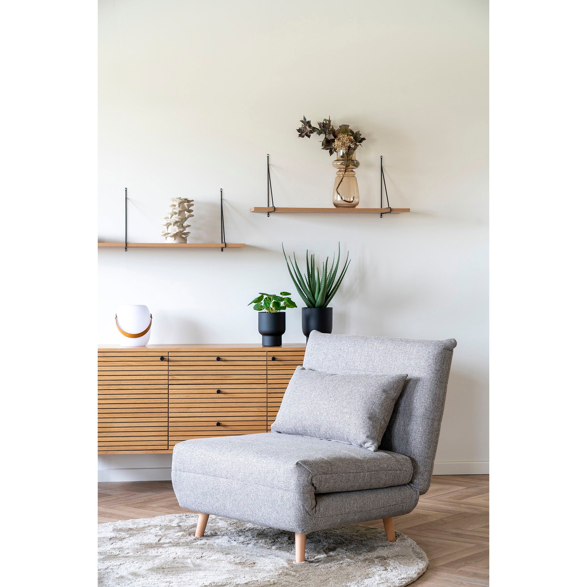 Vase - Vase, glass, smoked brown ø15x31 cm