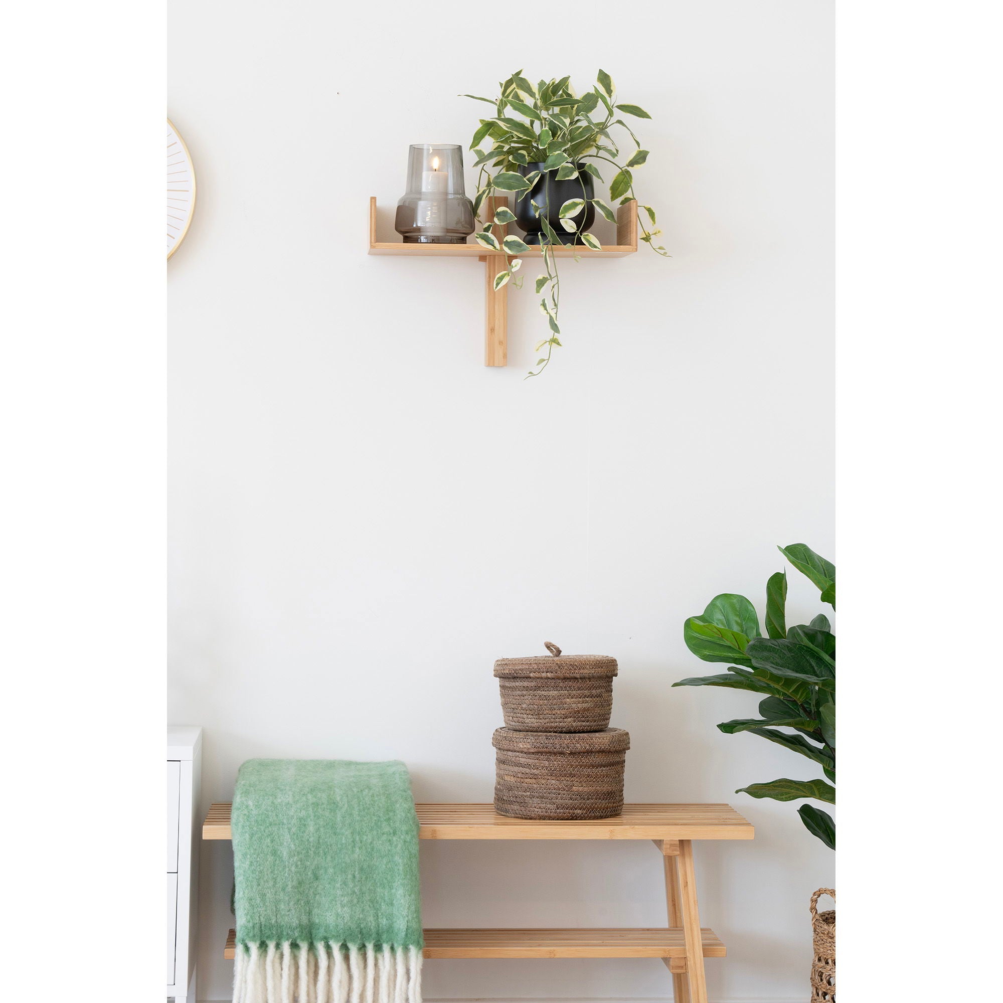 Vase - Vase, glass, smoked grey ø15x19 cm