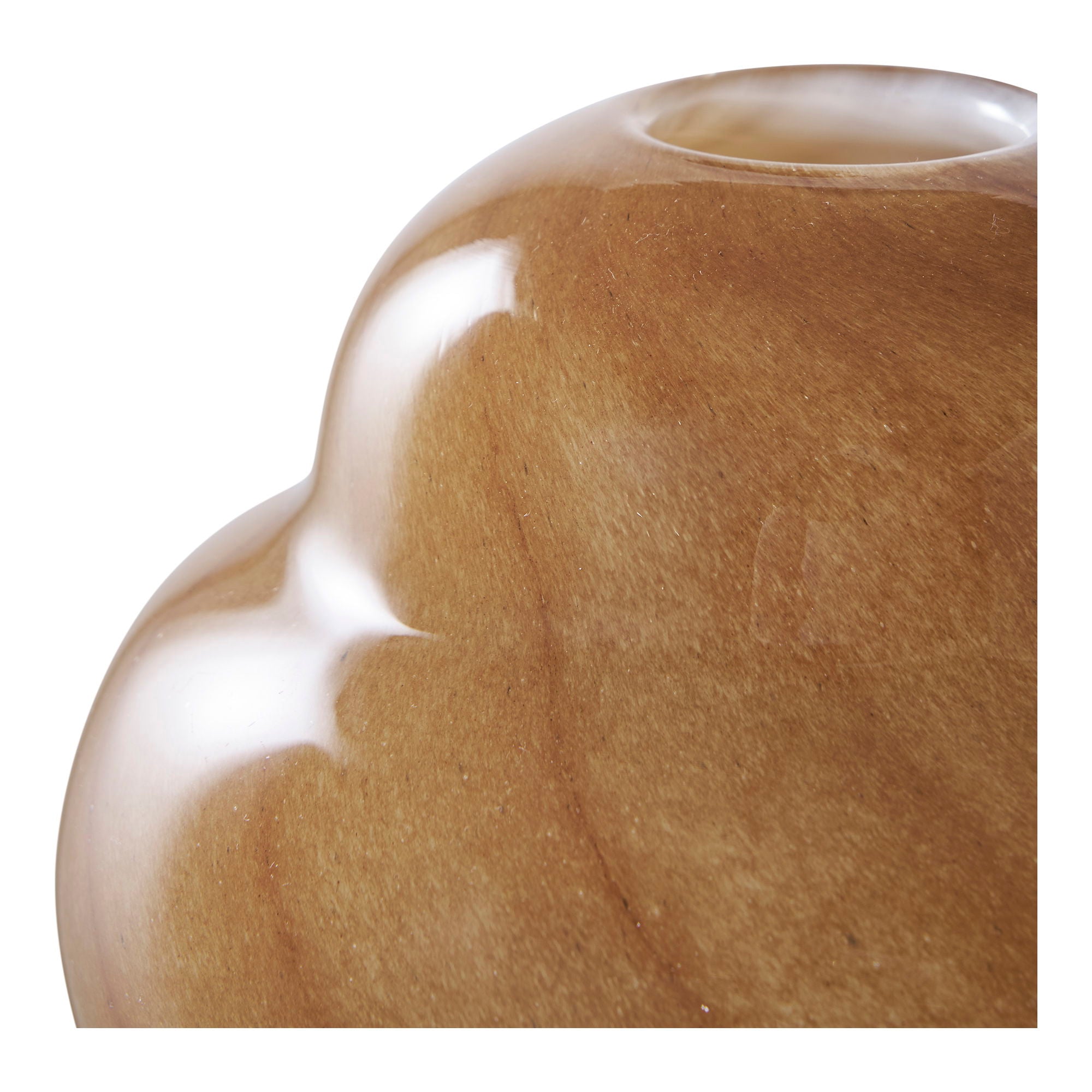 Vase - Vase, glass, brown ø16,5x17 cm