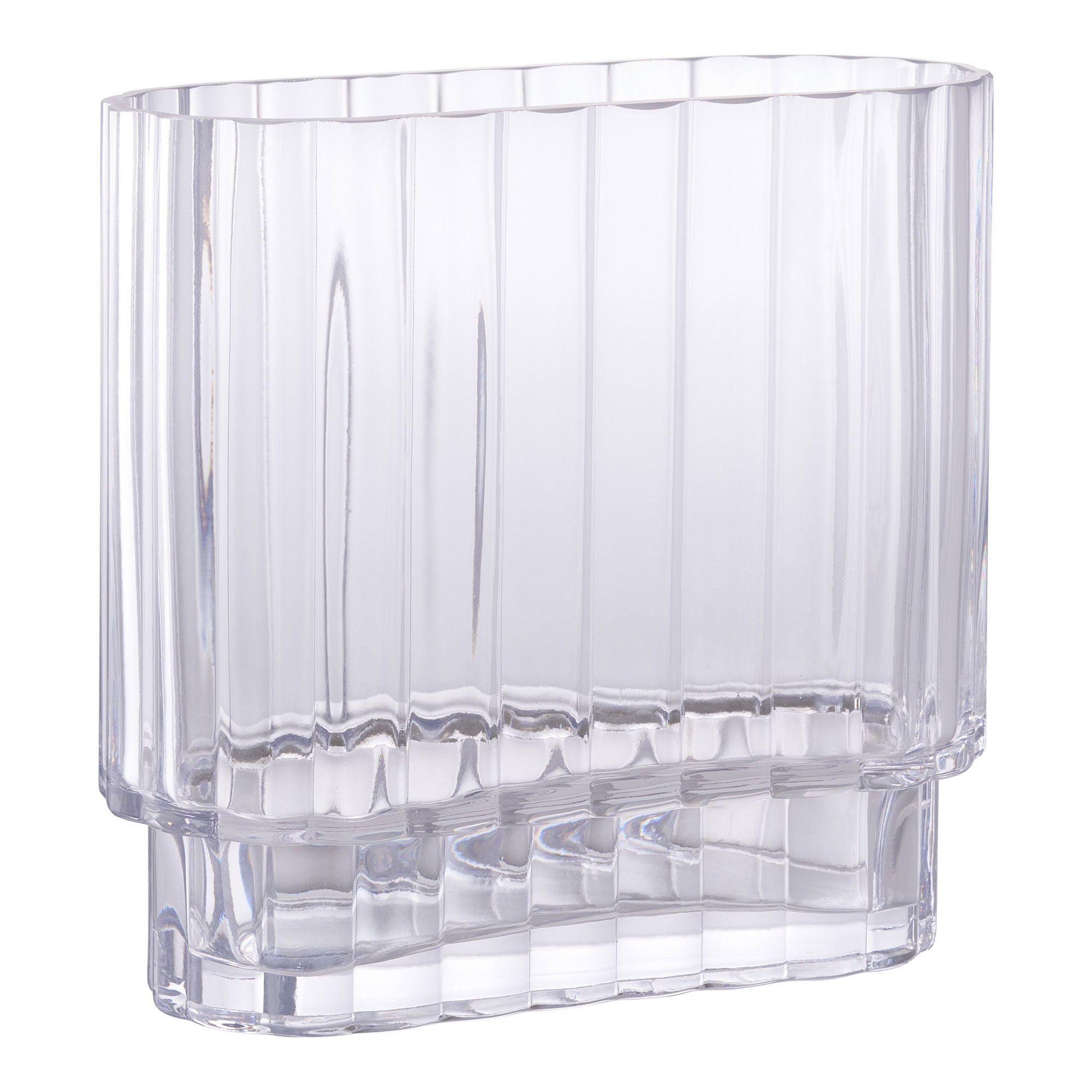 Vase - Vase, glass, clear 20x9x19,5 cm