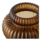 Vase - Vase, mouthblown glass, smoked brown ø20x16 cm