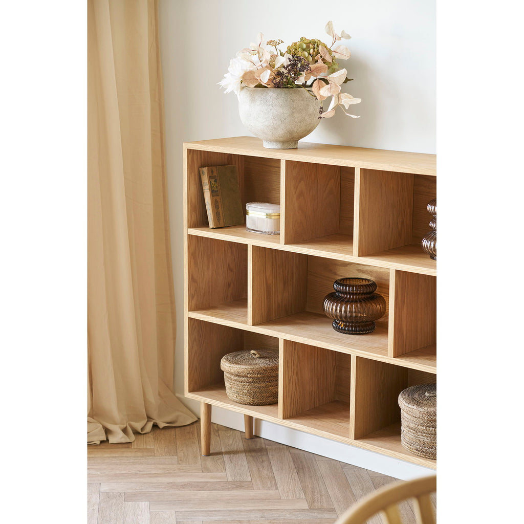 Vase - Vase, mouthblown glass, smoked brown ø20x16 cm