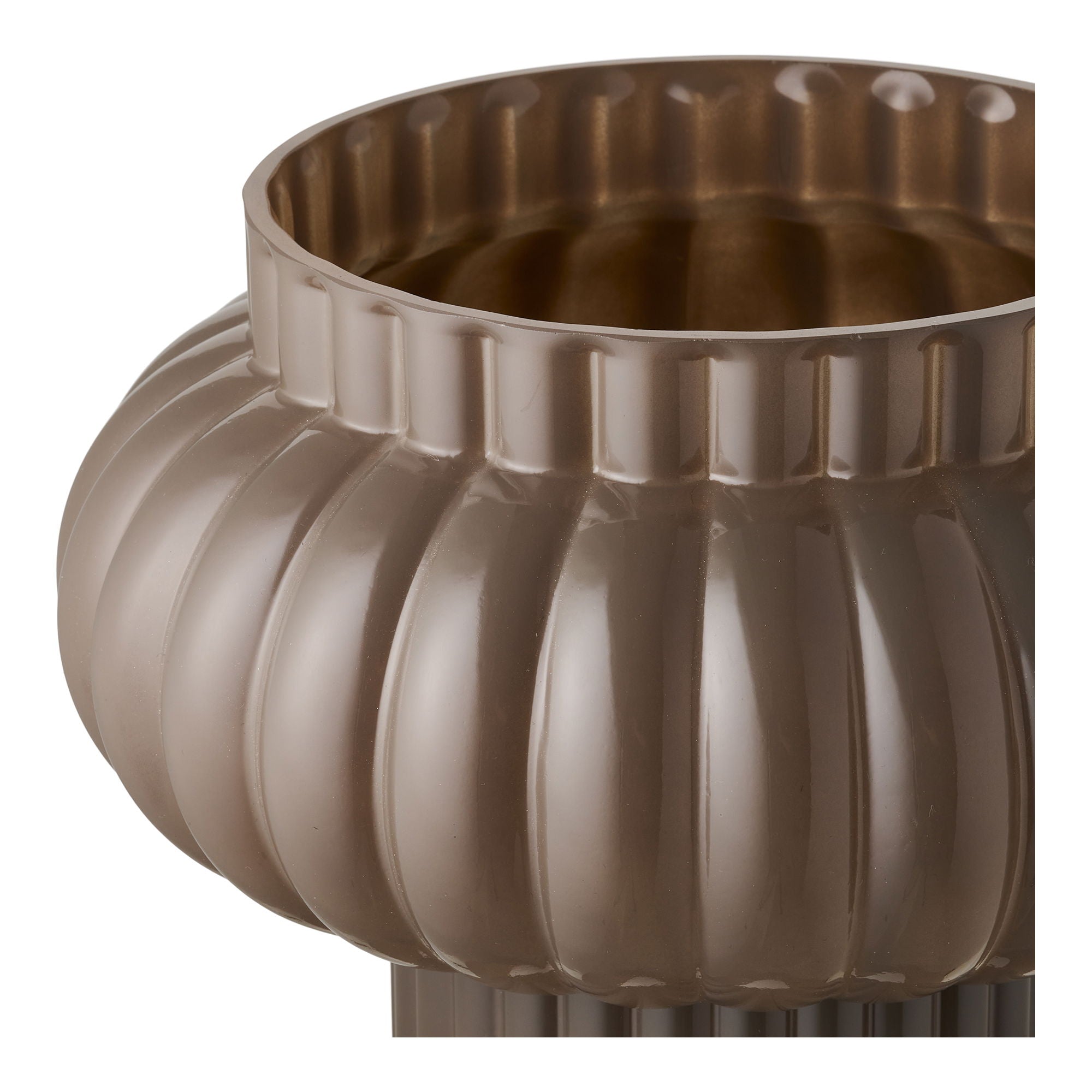 Vase - Vase, mouthblown glass, brown ø27x27 cm