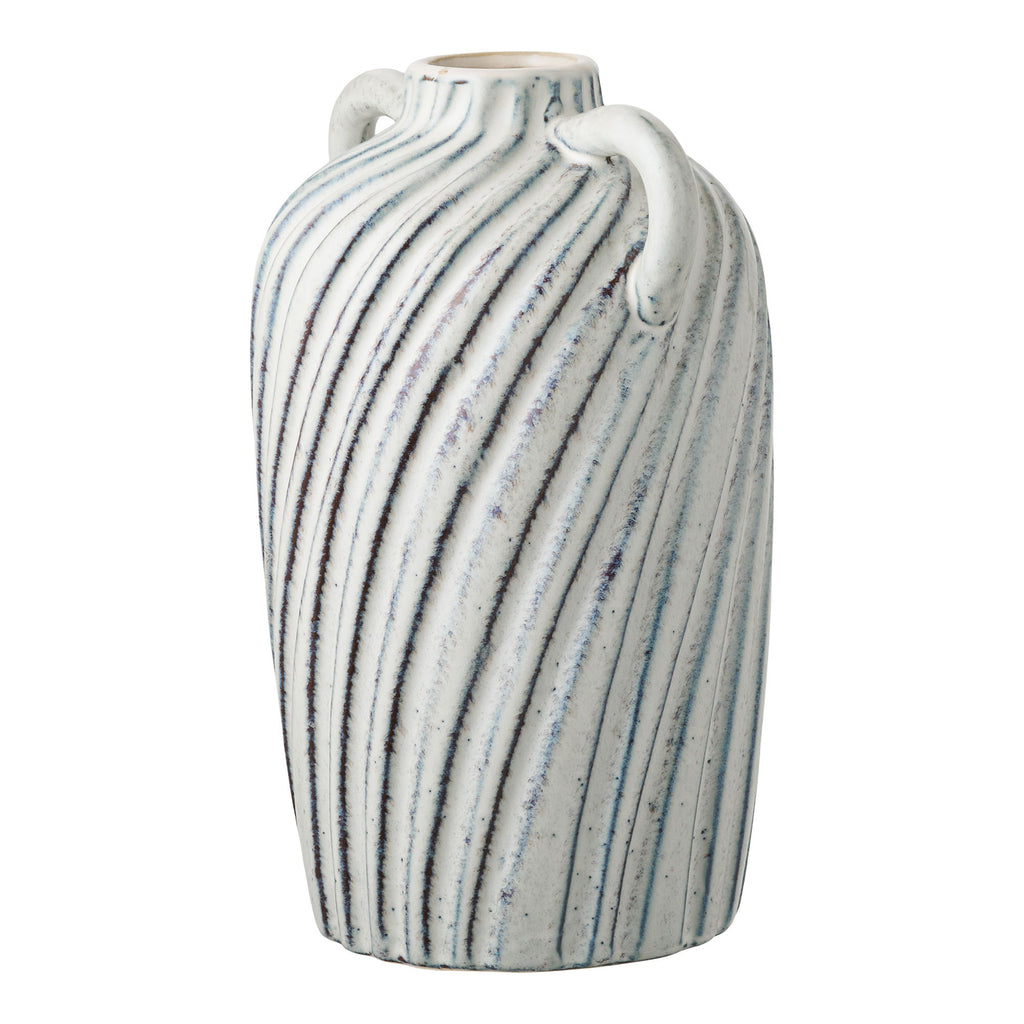 Vase - Vase, ceramic, blue 15,5x14x22 cm