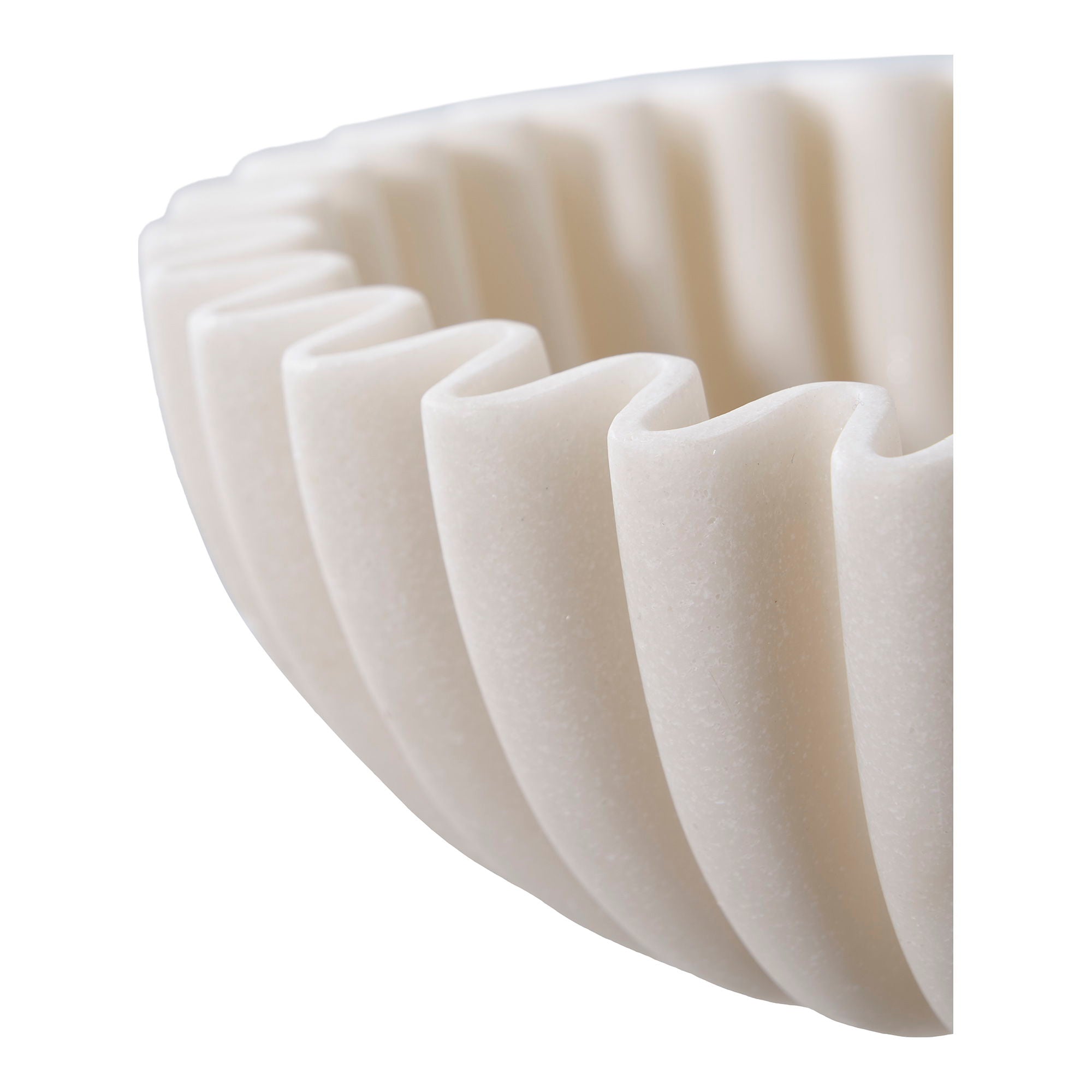 Bowl - Bowl, polyresin, beige ø20x6,5 cm