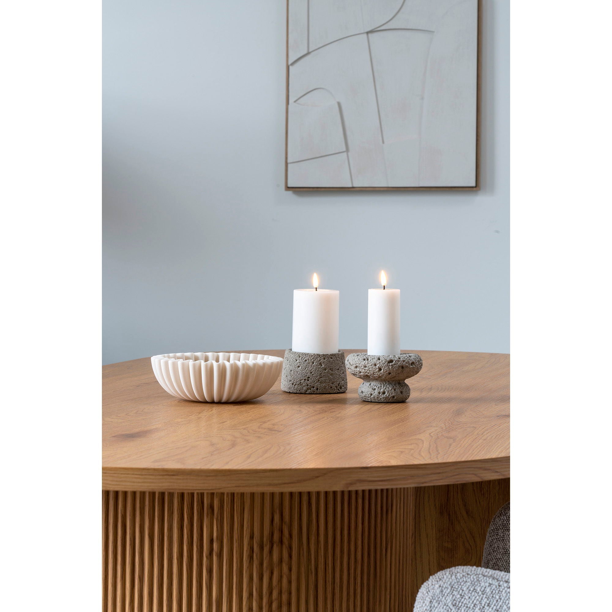 Bowl - Bowl, polyresin, beige ø20x6,5 cm