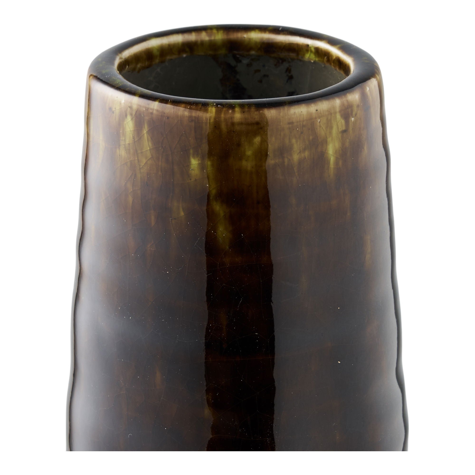 Vase - Vase, ceramic, brown ø12,5x48 cm