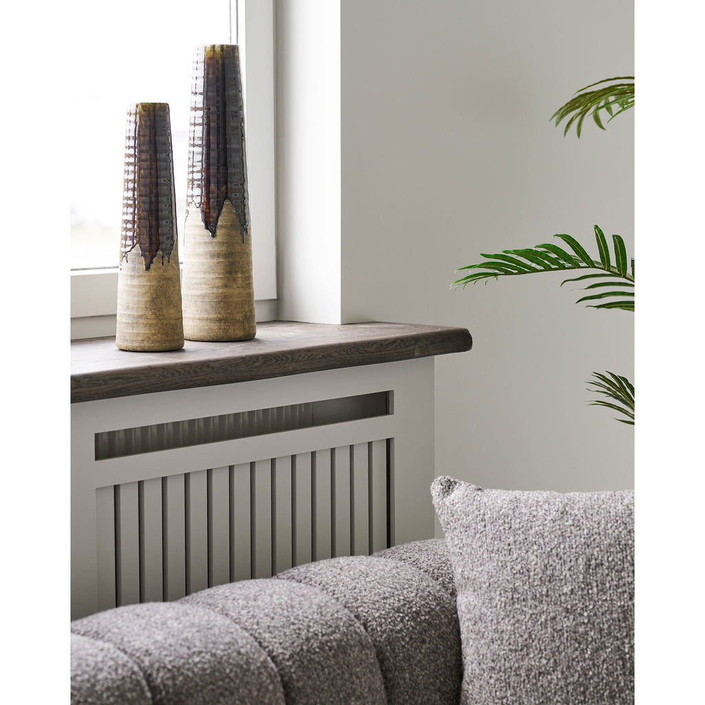 Vase - Vase, ceramic, brown ø12,5x48 cm