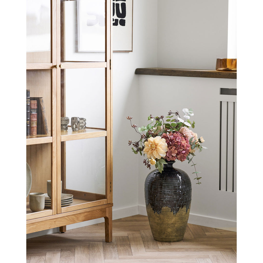 Vase - Vase, ceramic, dark blue ø27x44,5 cm