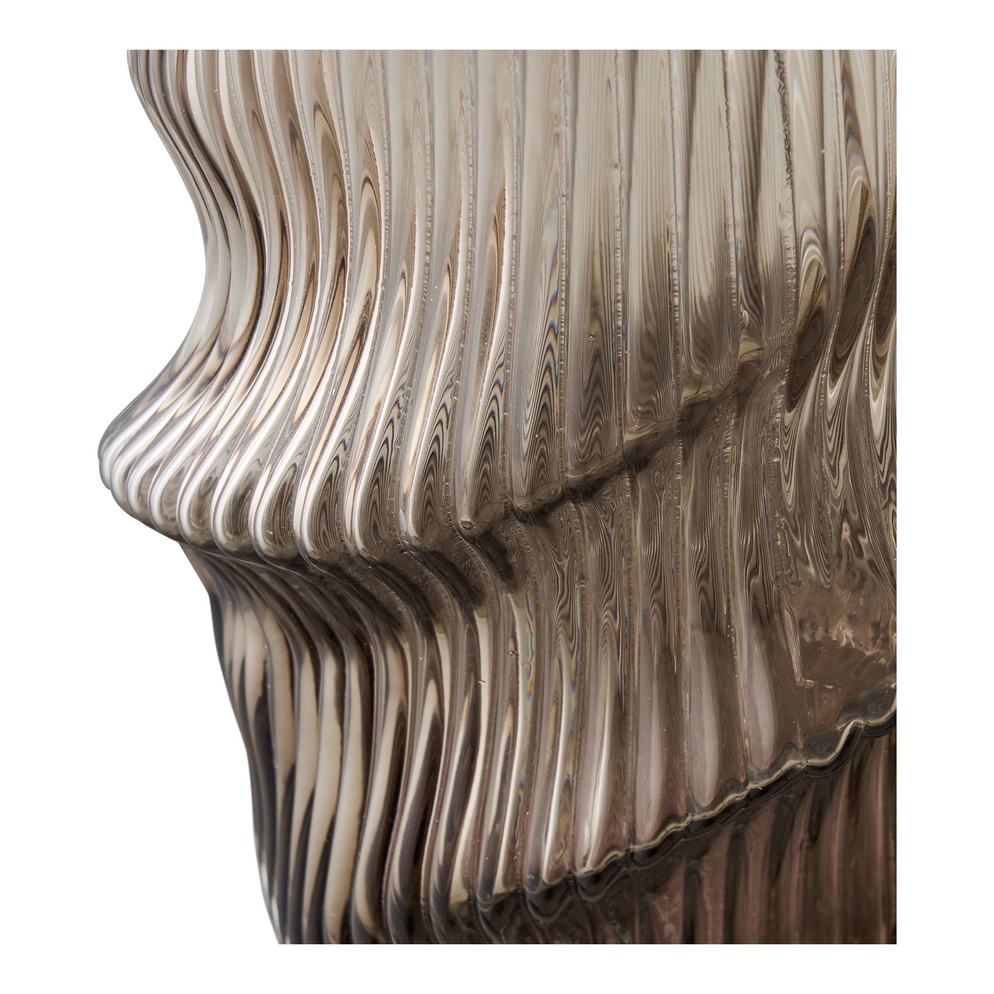 Vase - Vase, mouth blown glass, brown ø17x25 cm