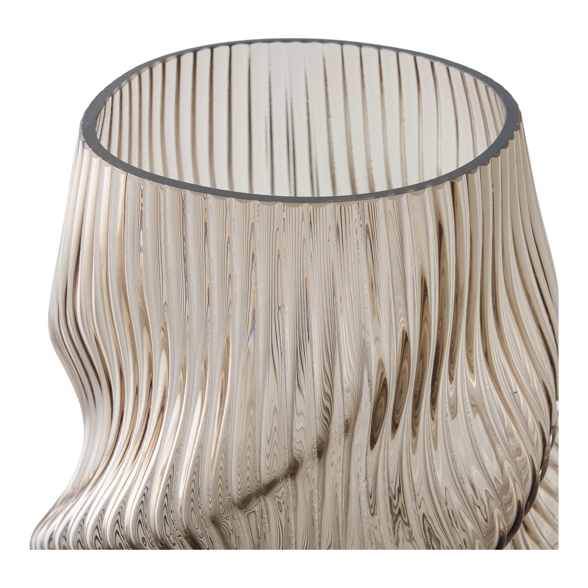 Vase - Vase, mouth blown glass, brown ø17x25 cm