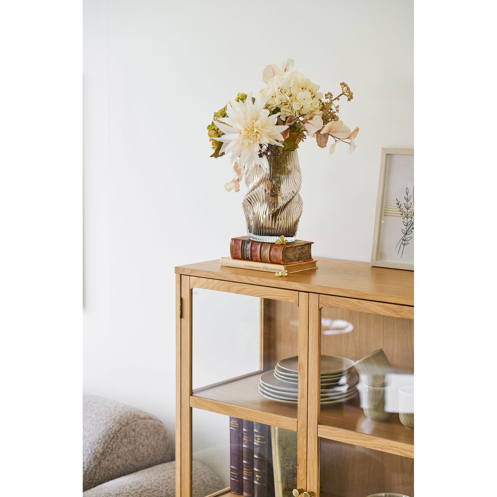 Vase - Vase, mouth blown glass, brown ø17x25 cm