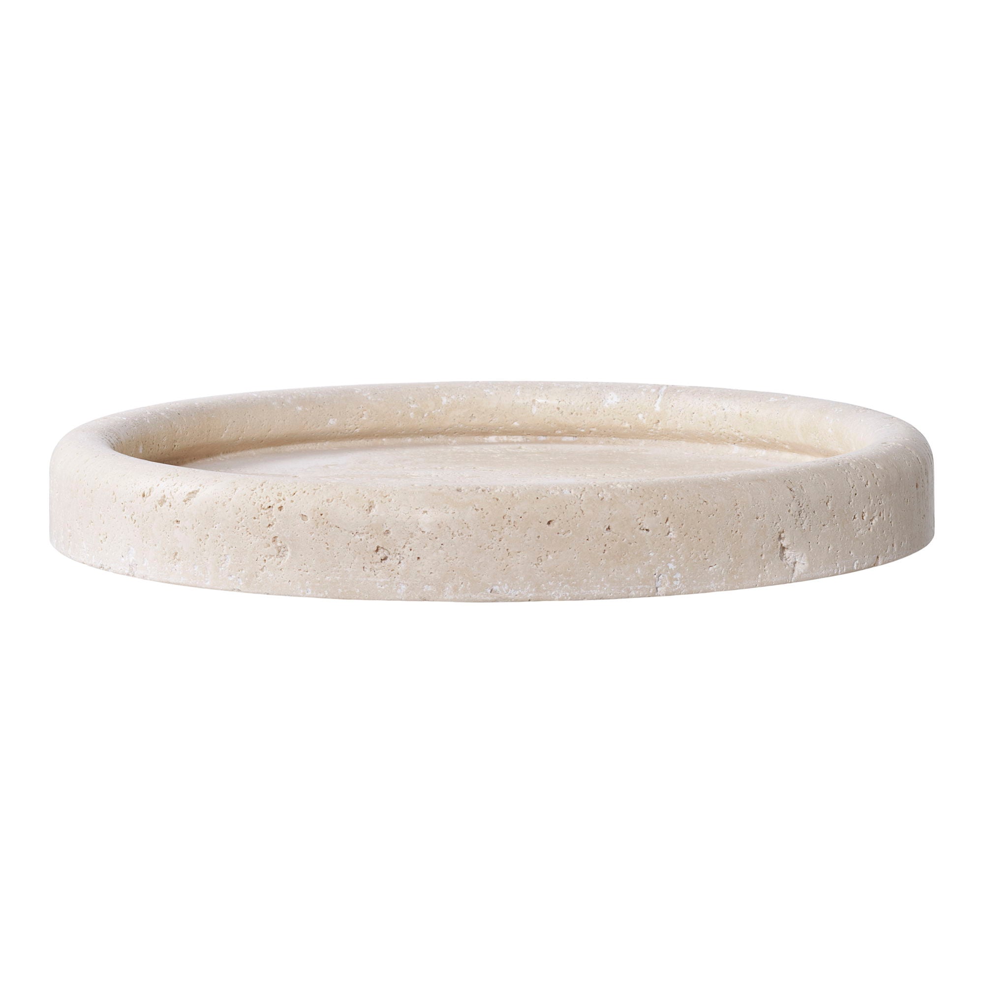 Tray - Tray, travertine, natural ø25,5 cm
