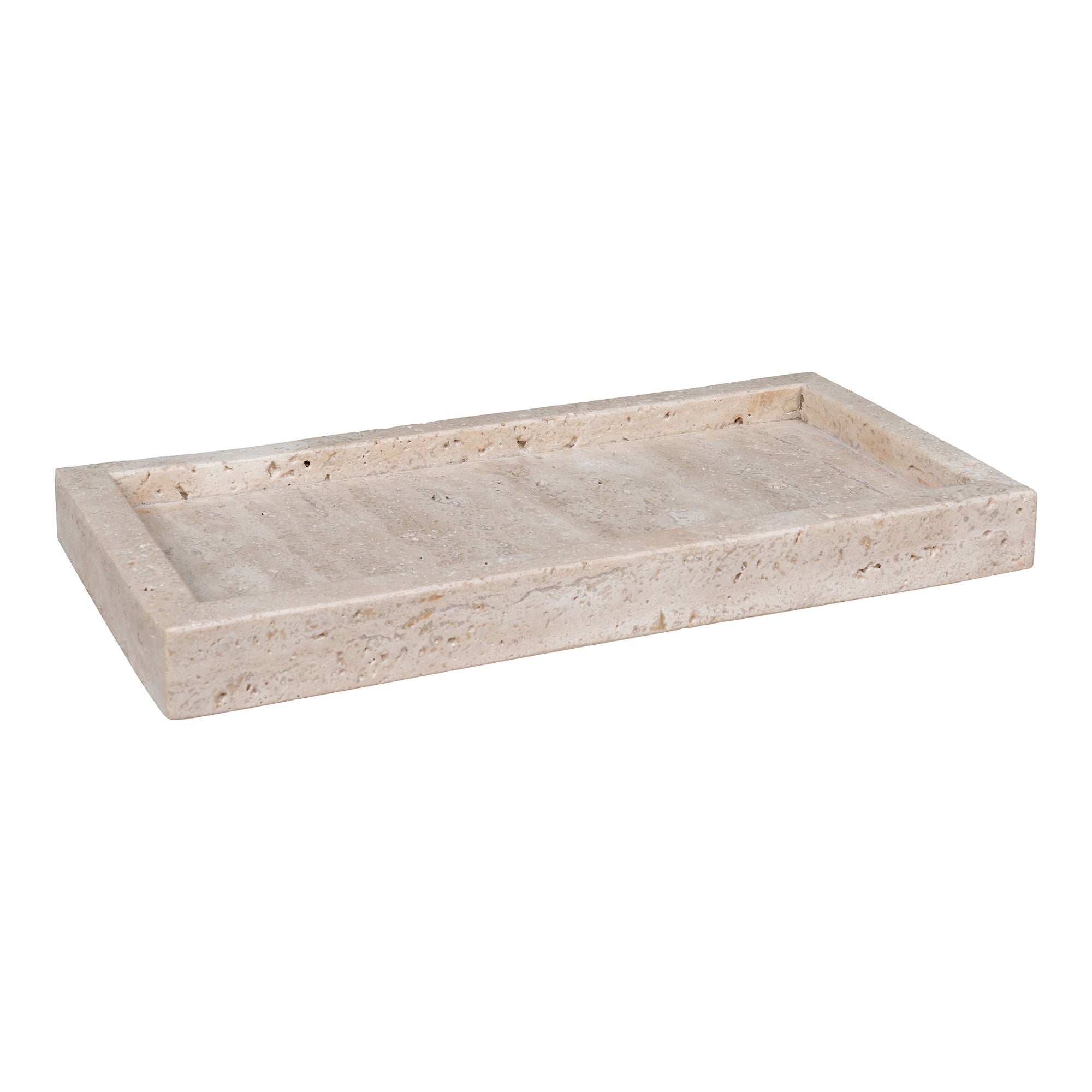 Tray  - <p>Tray, travertine, natural, 30,5x15 cm</p>