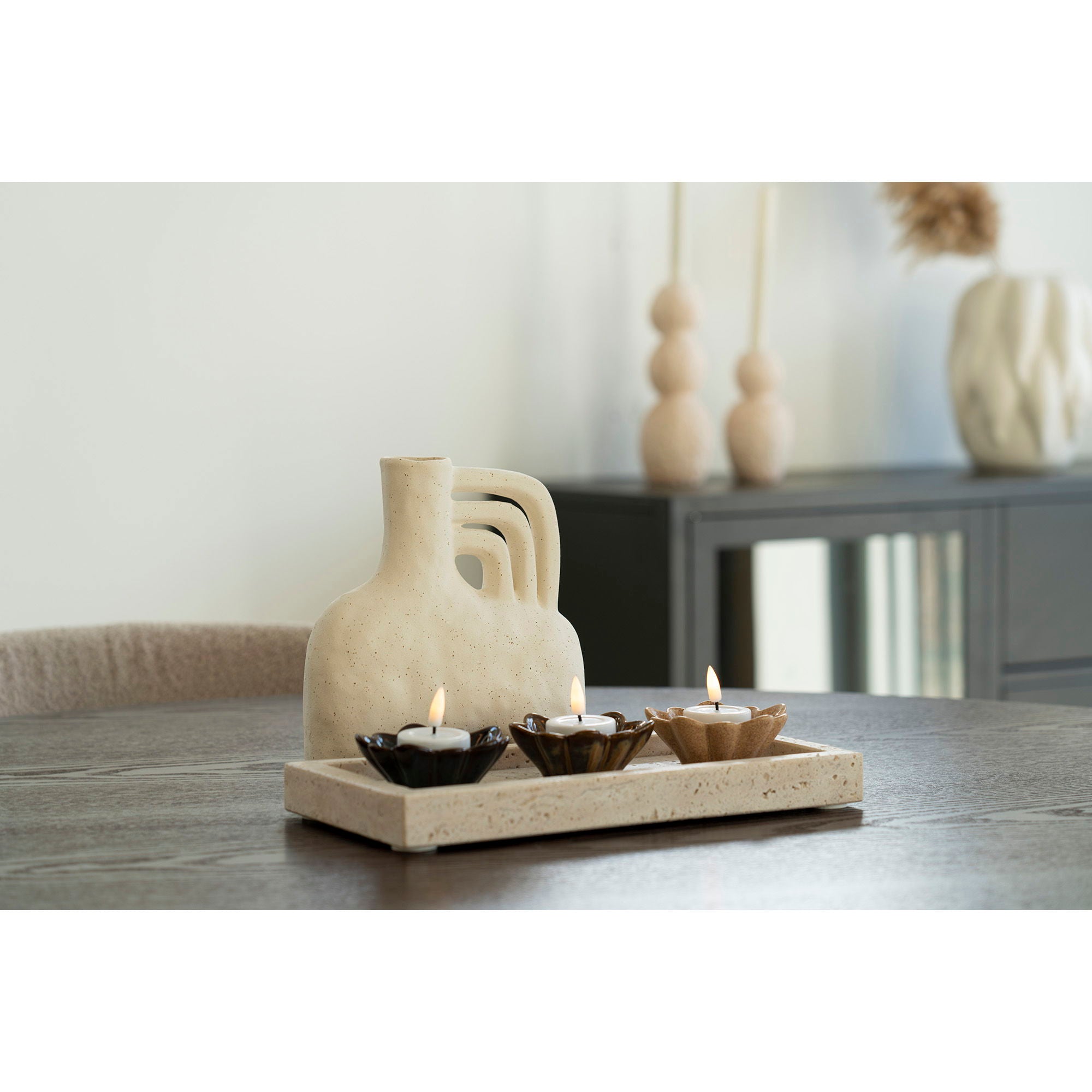 Tray  - <p>Tray, travertine, natural, 30,5x15 cm</p>