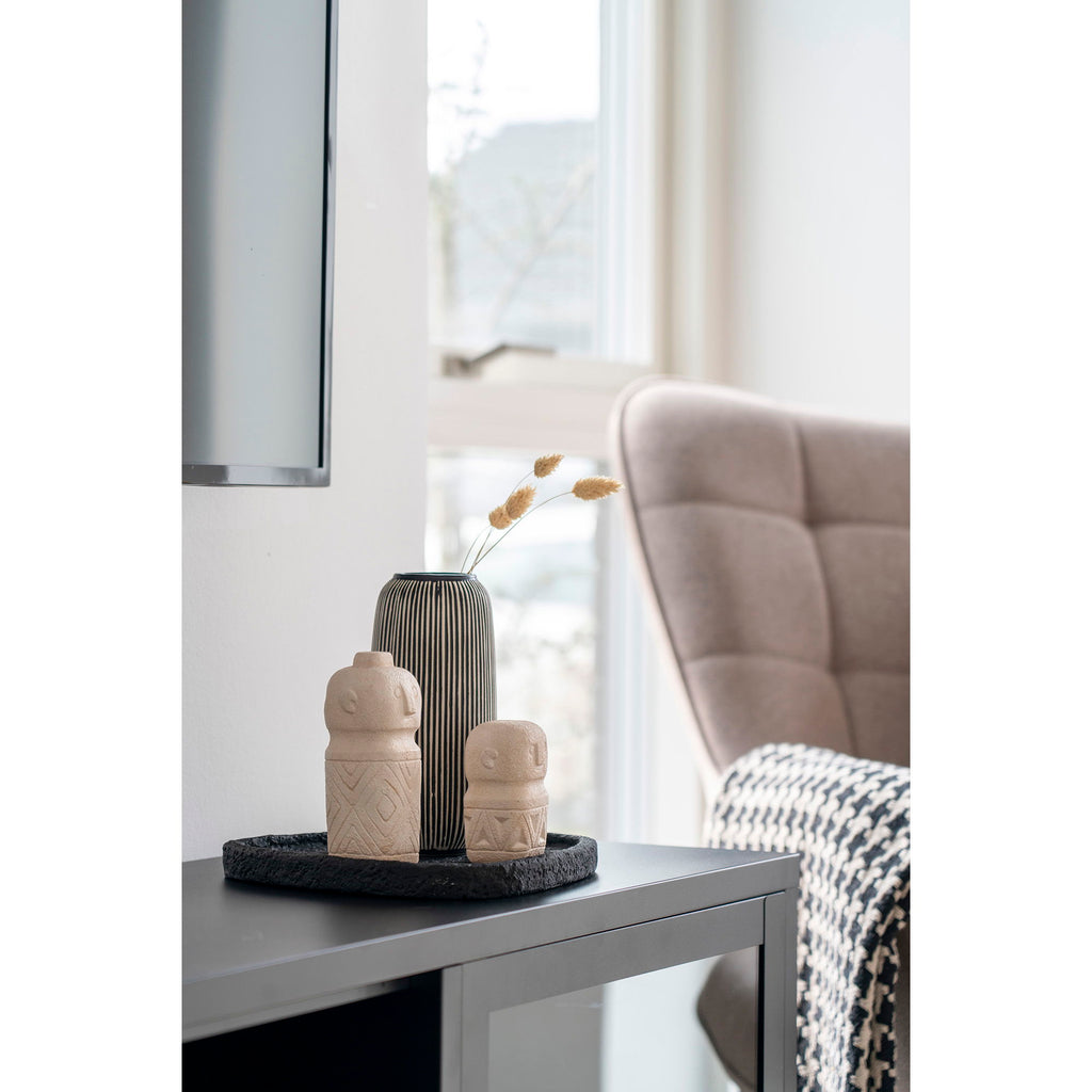 Tray - Tray, cement, black, 26,5x26x2 cm