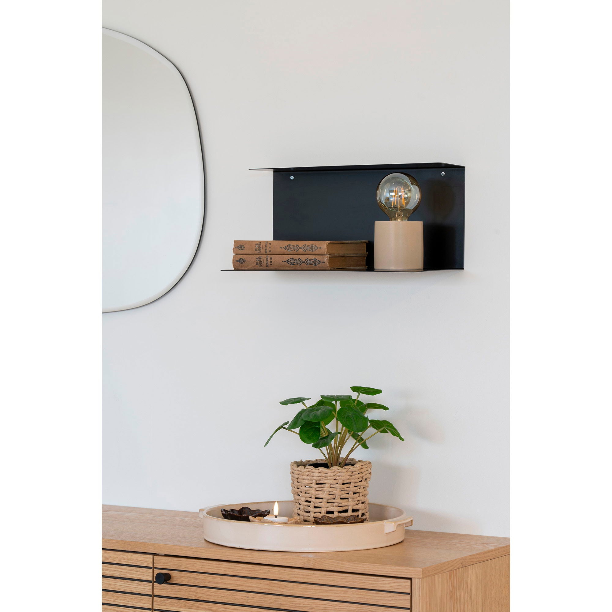 Tray - Tray, ceramic, white ø37x 4,5 cm