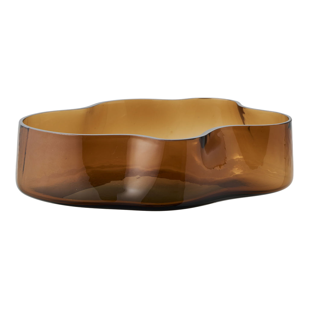 Tray - Tray, glass, smoked brown 29,5x24x7 cm