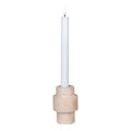 Candle Holder - Candle holder, travertine, natural ø7x10 cm