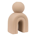 Candle holder - Candle holder, ceramic, brown 10,5x6,5x17 cm