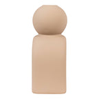 Candle holder - Candle holder, ceramic, brown 10,5x6,5x17 cm