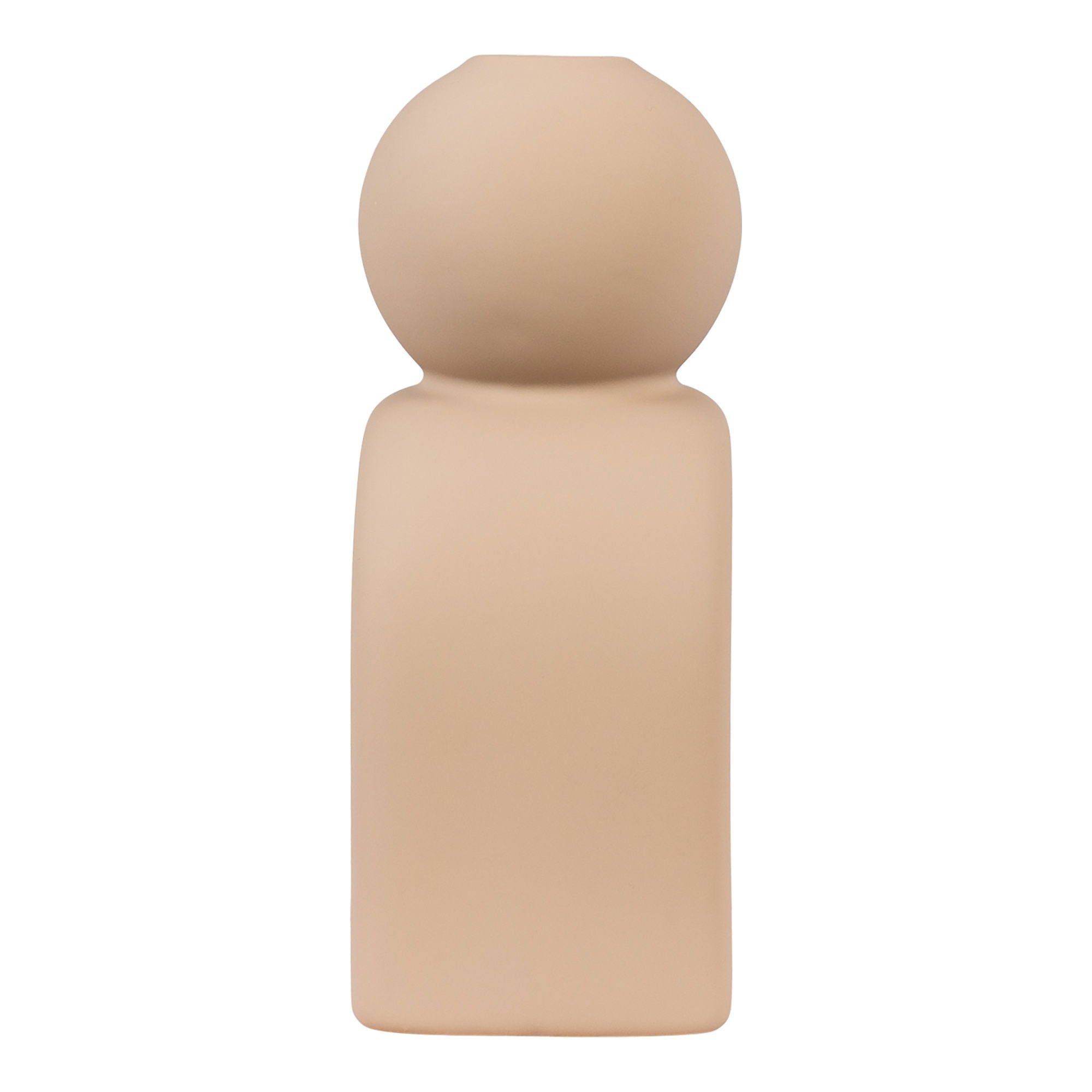 Candle holder - Candle holder, ceramic, brown 10,5x6,5x17 cm