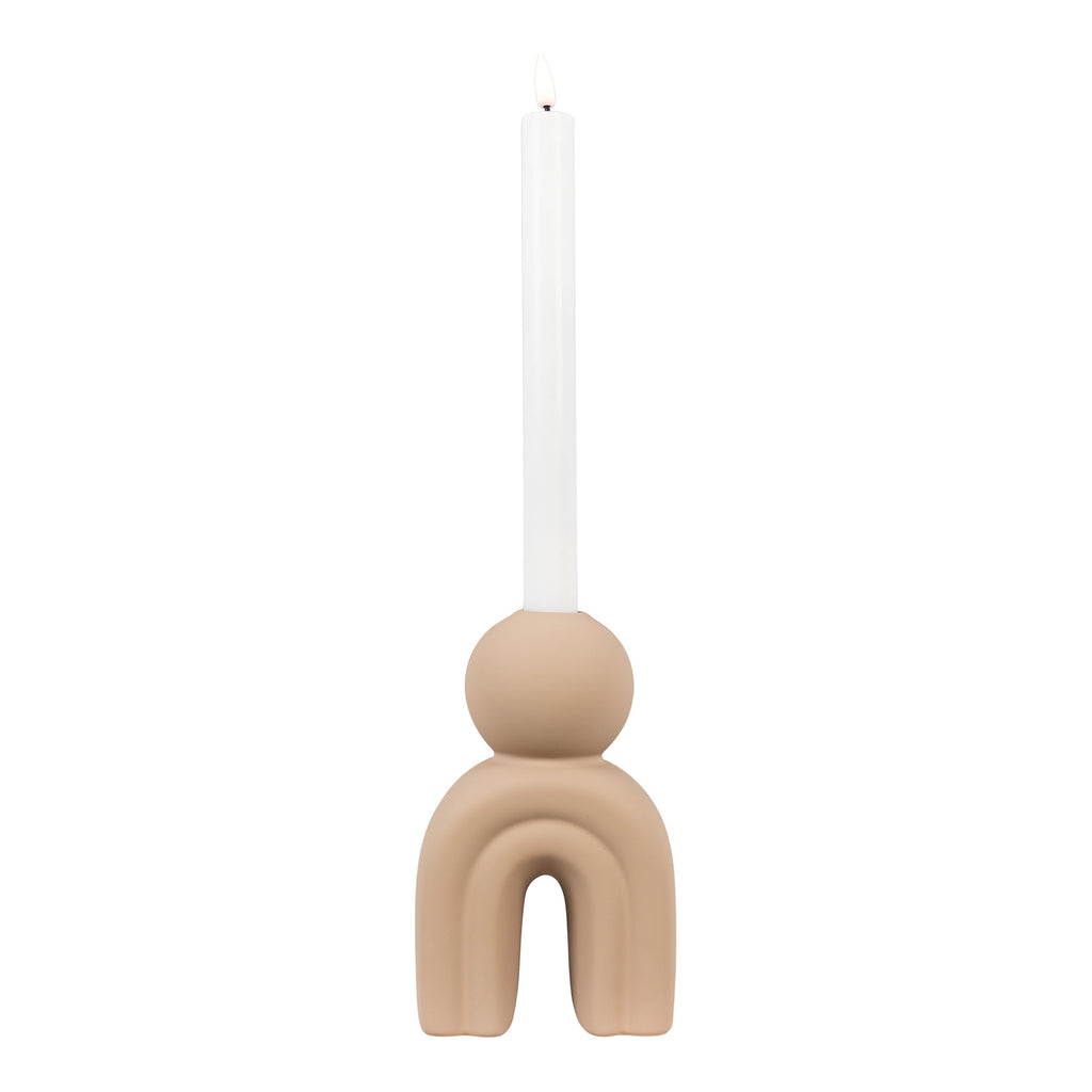 Candle holder — Brown