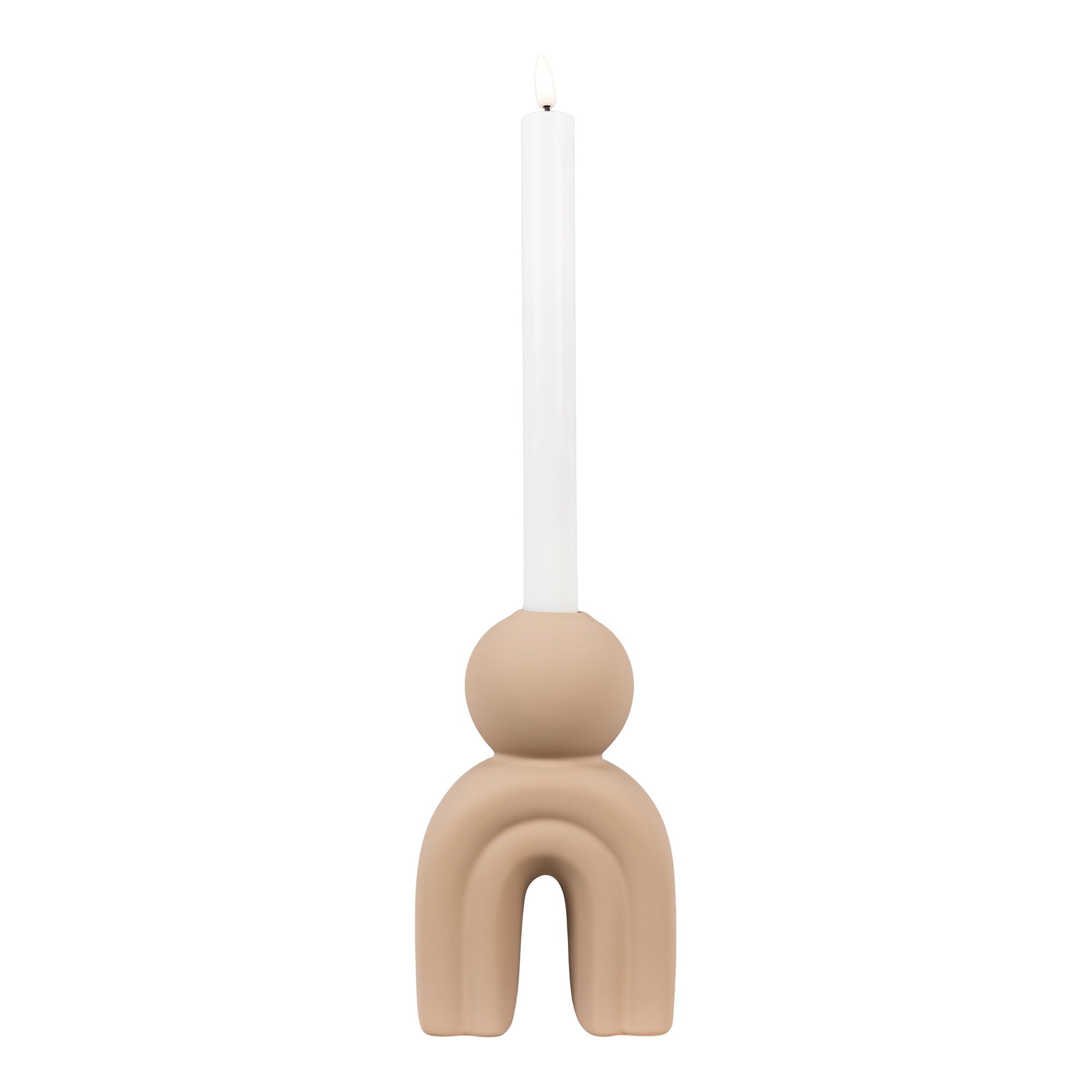 Candle holder — Brown