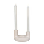 Candle Holder - Candle Holder, ceramic, beige, ø13x8,5 cm