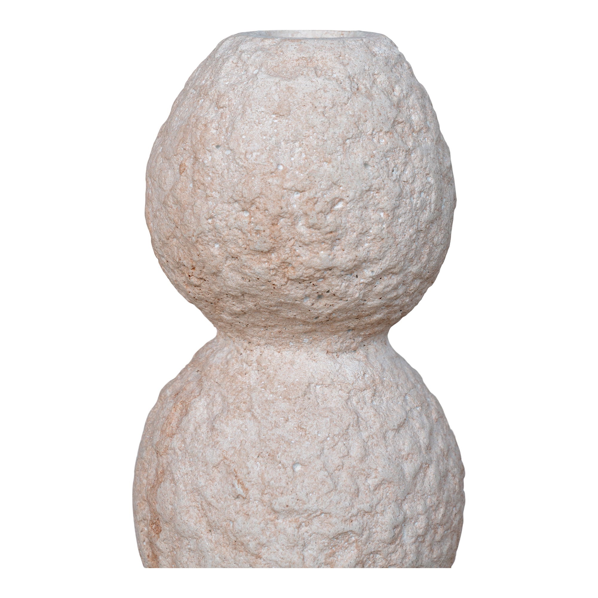 Candle Holder - Candle Holder, cement, natural set of 2