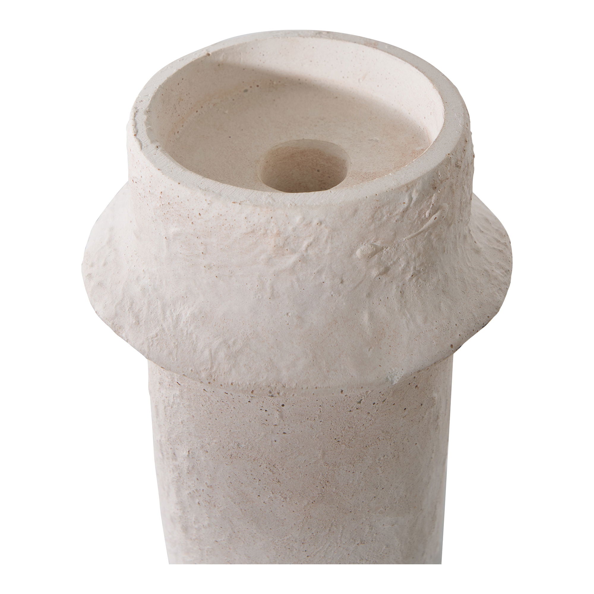 Candle Holder - Candle holder, cement, white set of 2