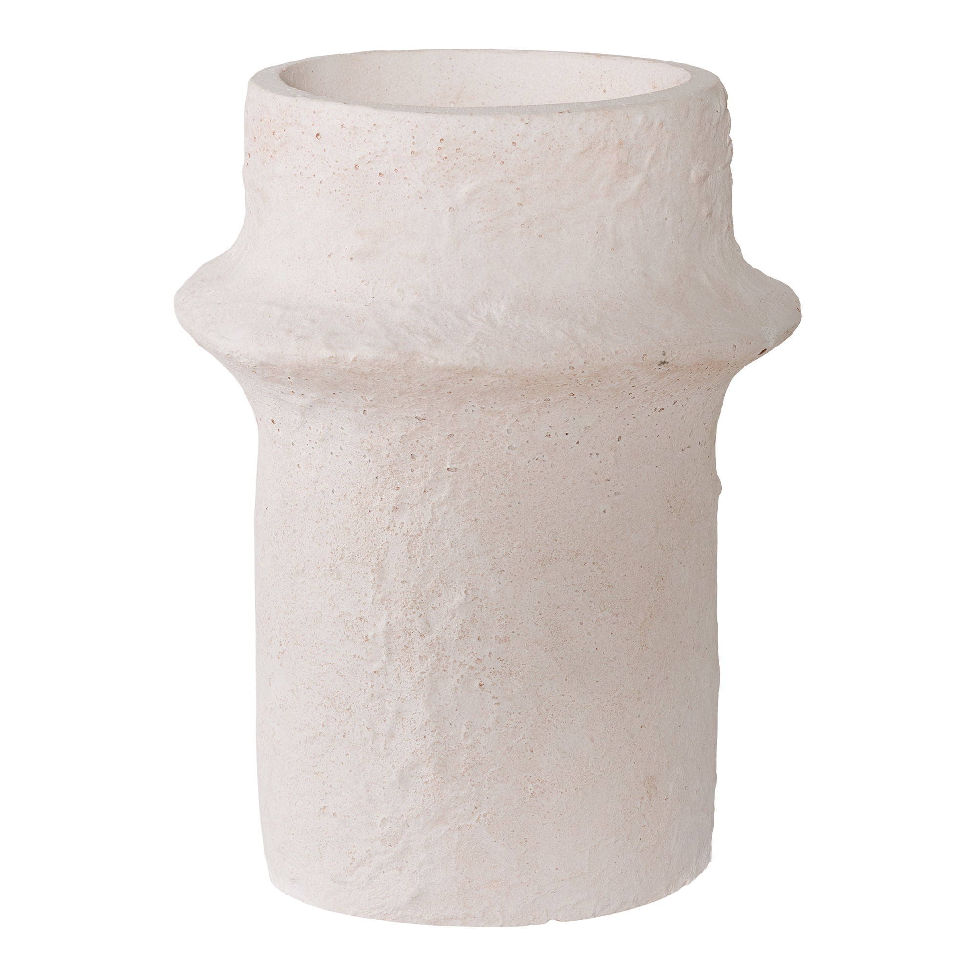 Candle Holder - Candle holder, cement, white set of 2