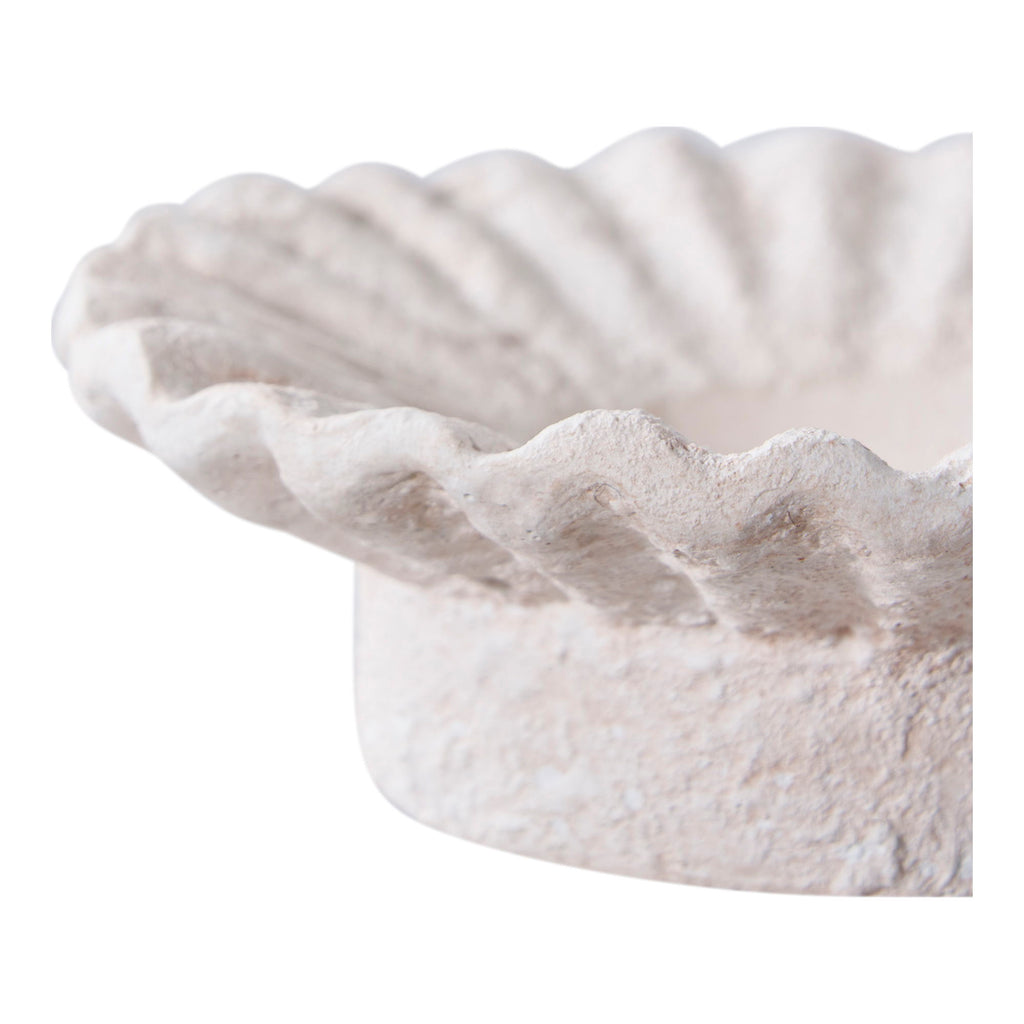 Candle Holder - Candle holder, cement, white set of 2