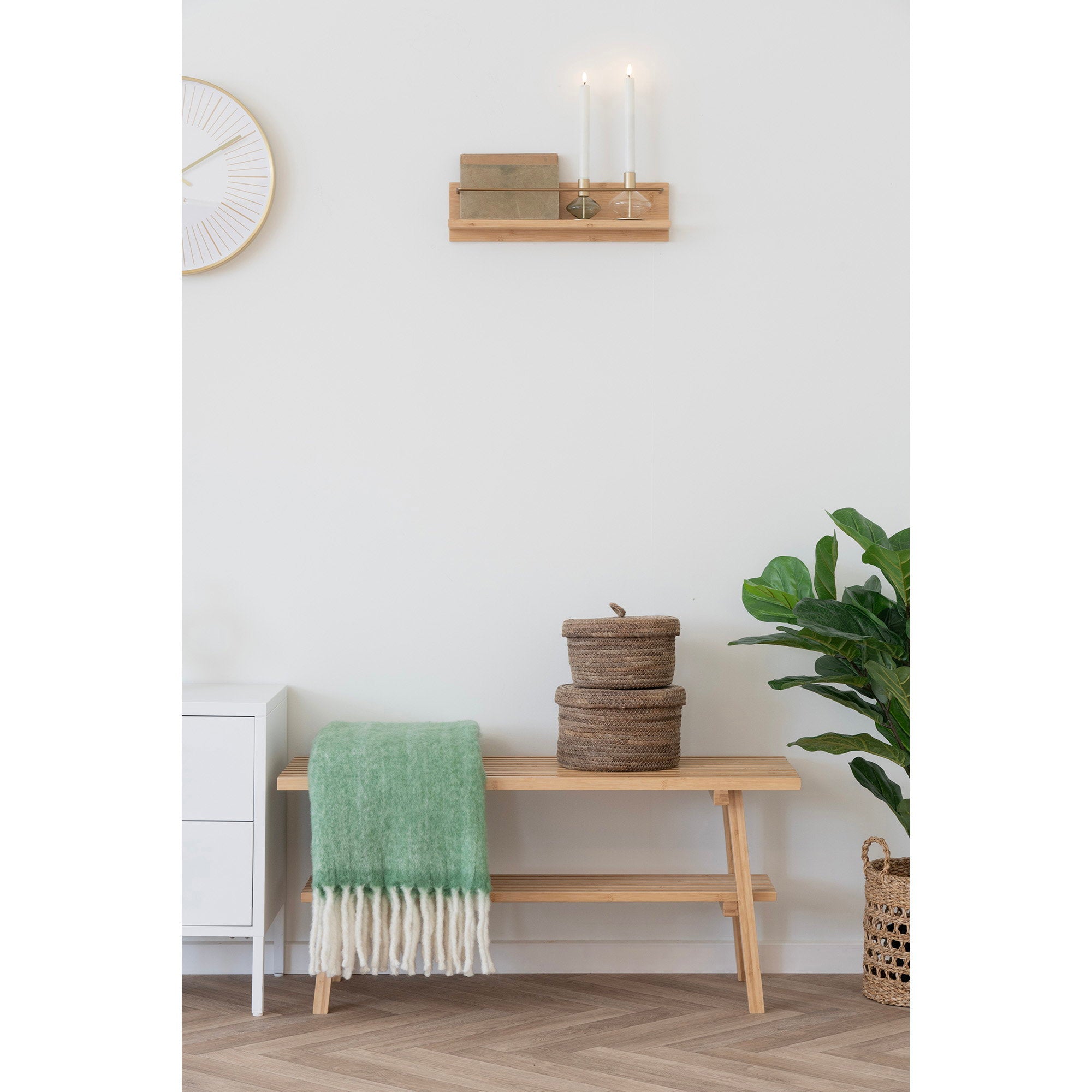 Candle Holder — Gold / Green / Clear