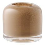 Candle Holder - Candle holder, mouthblown glass, brown ø8x7,5 cm