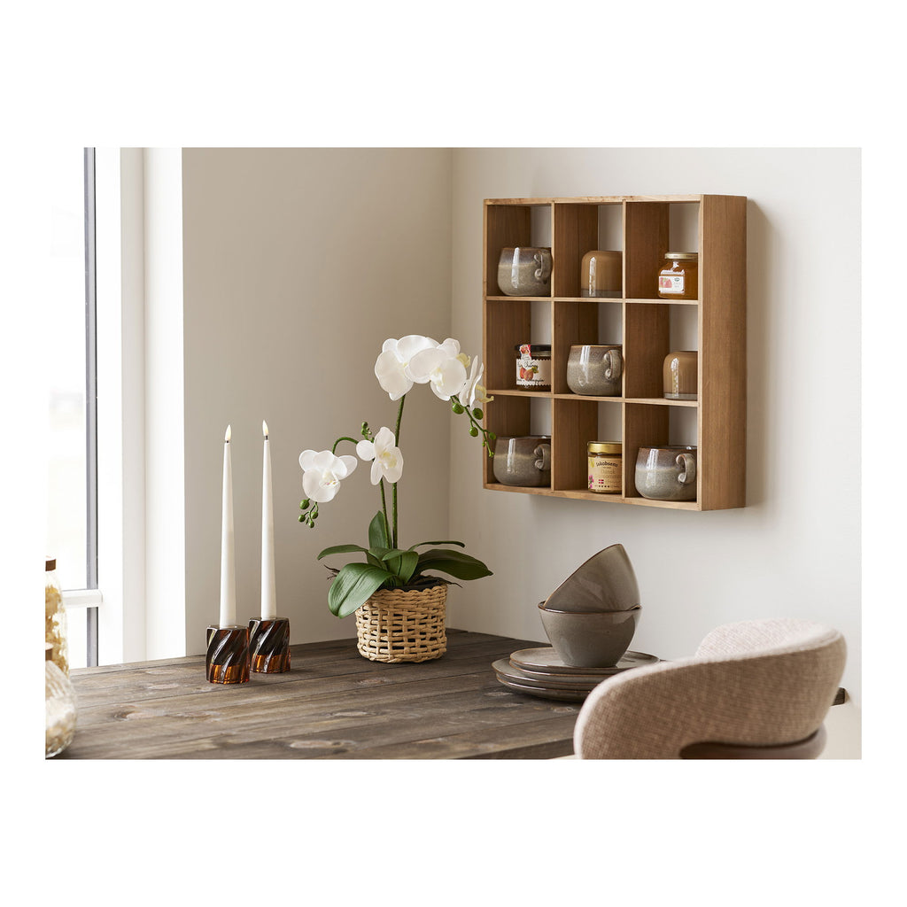 Candle Holder - Candle holder, glass, smoked brown set of 2