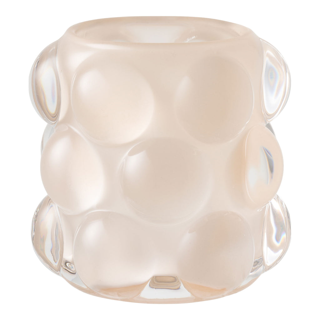 Candle Holder - Candle holder, glass, beige/green set of 2