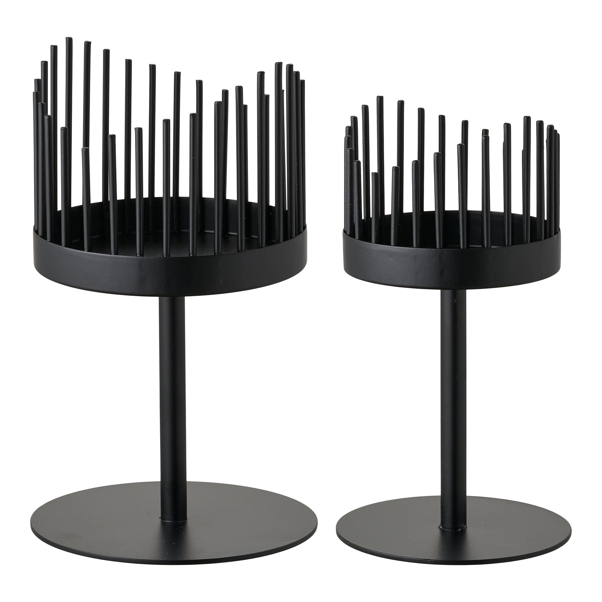 Cande Holder - Candle holder, steel, black set of 2