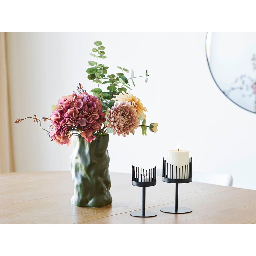 Cande Holder - Candle holder, steel, black set of 2