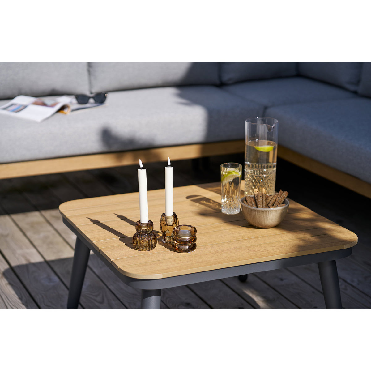 Candle Holder — Smoked brown