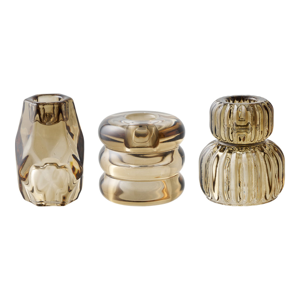 Candle Holder — Smoked brown