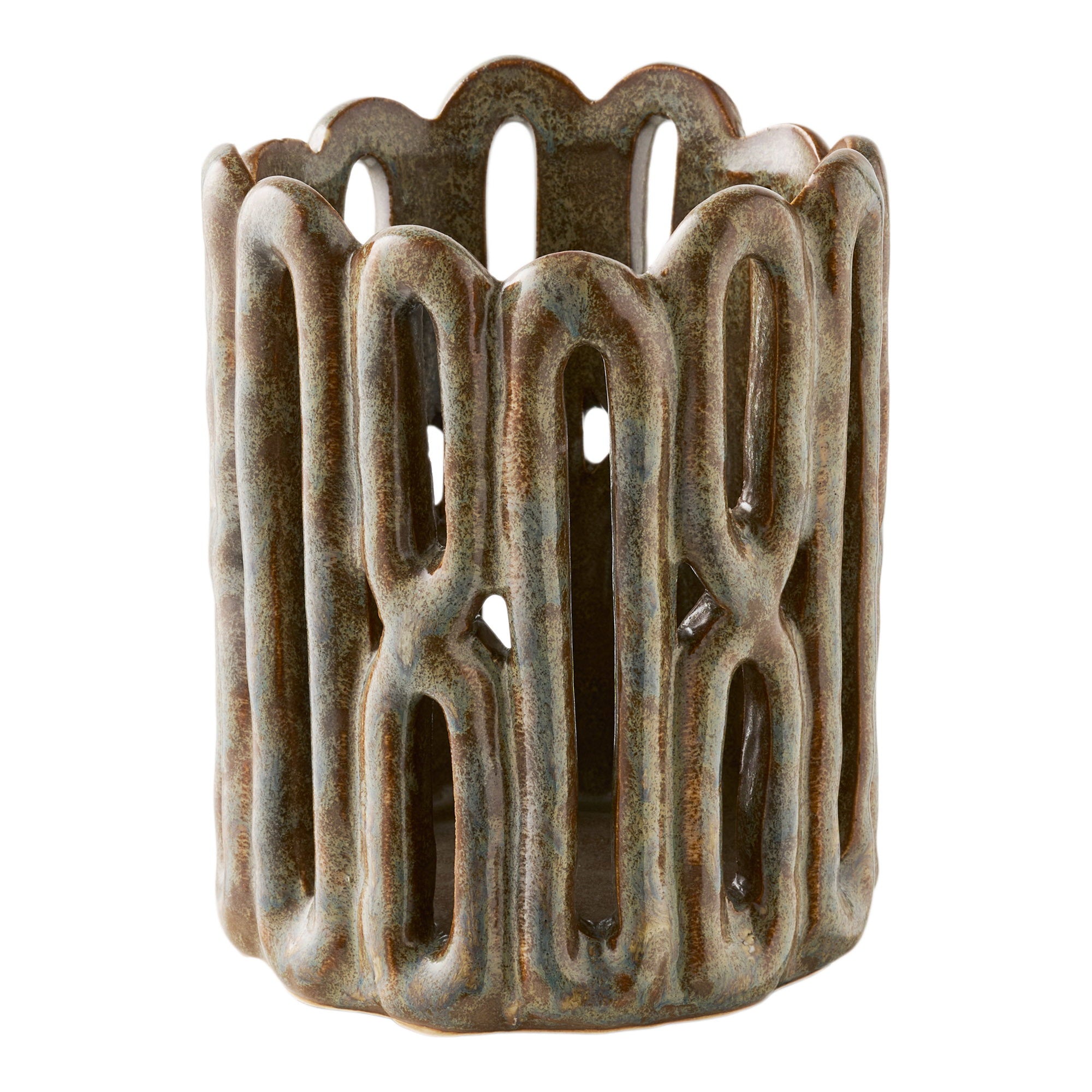 Candle Holders — Brown
