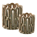 Candle Holders — Brown