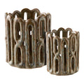 Candle Holders — Brown