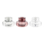 Candle Holders — Clear, Smoked, Maroon Red