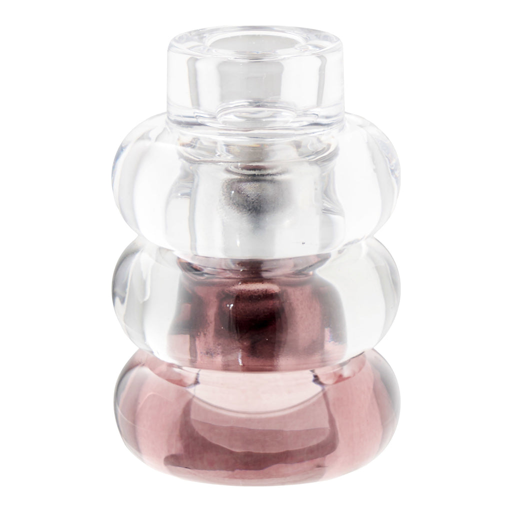 Candle Holders — Clear, Smoked, Maroon Red