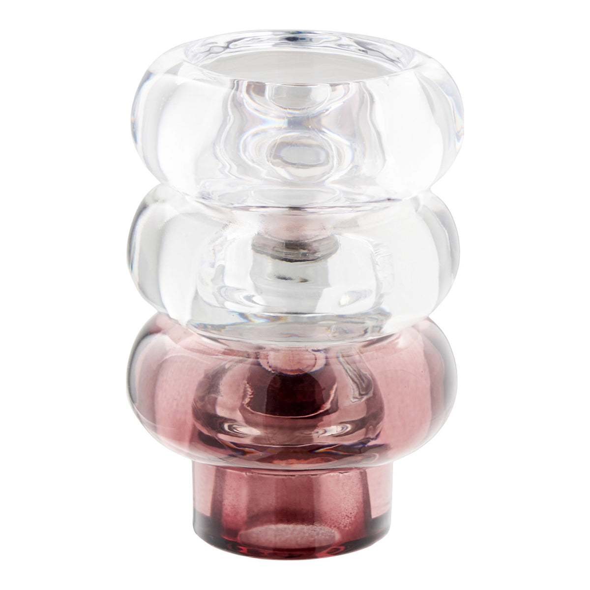 Candle Holders — Clear, Smoked, Maroon Red