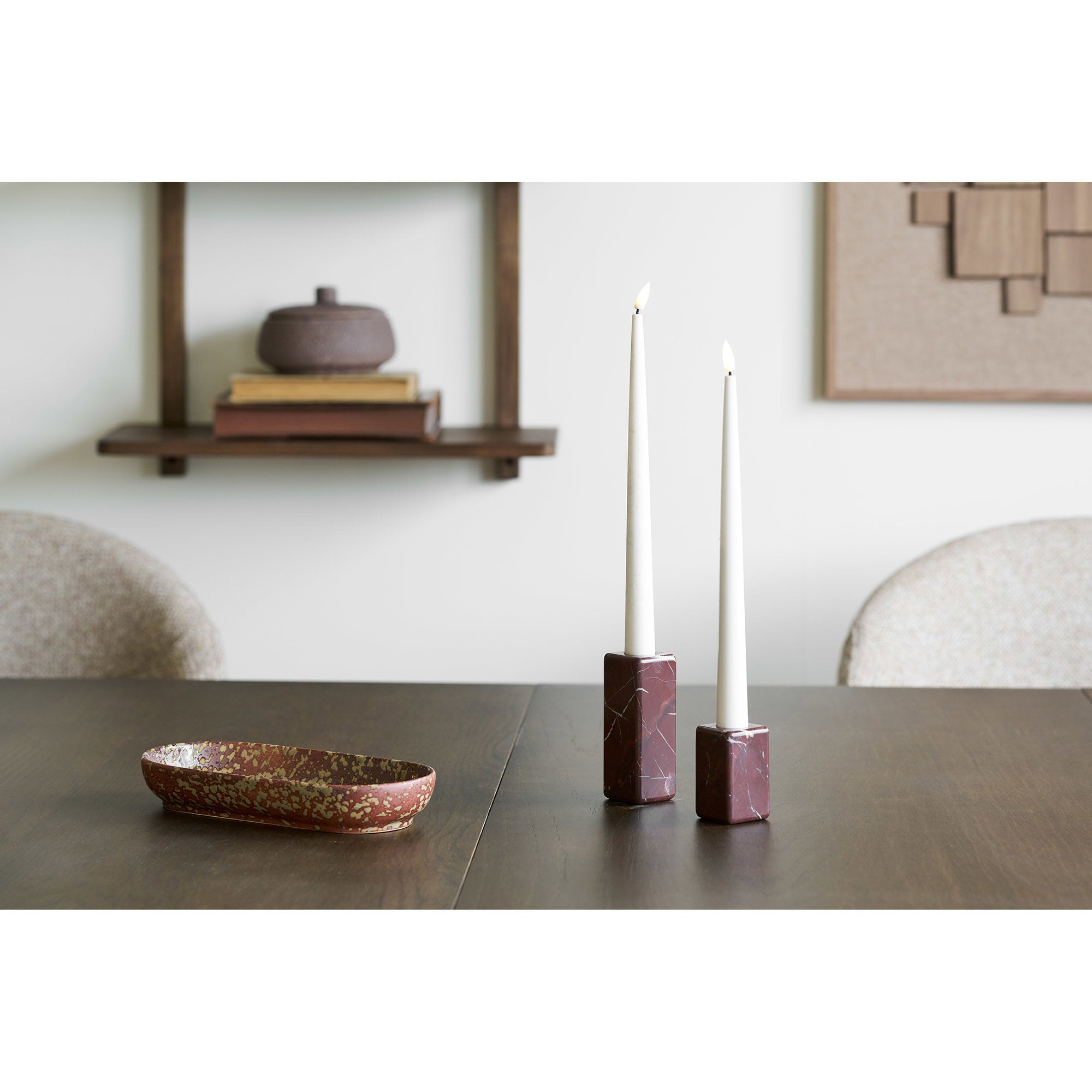 Candle Holders — Chestnut Red