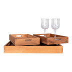 Faro Tray - Tray, teak, natural set of 3